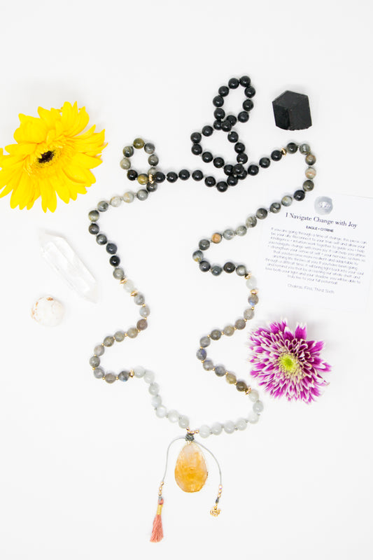 I Navigate Change with Joy Mala Necklace
