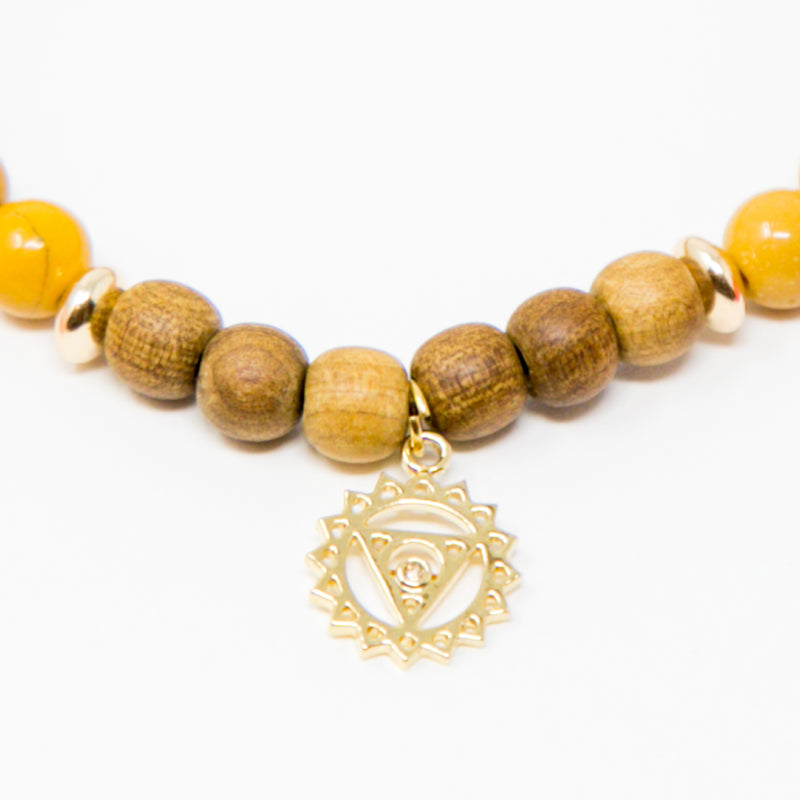 I am Strong + Safe: Third Chakra Diffuser Mala Bracelet