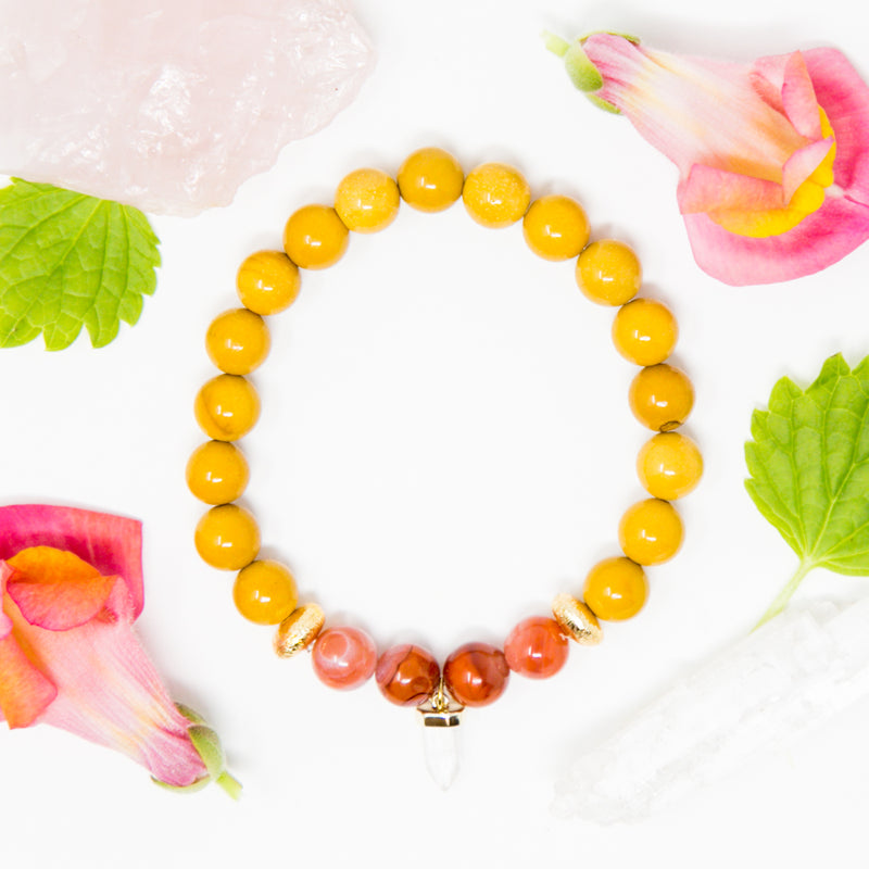 Strong + Vital Tiny Crystal Mala Bracelet