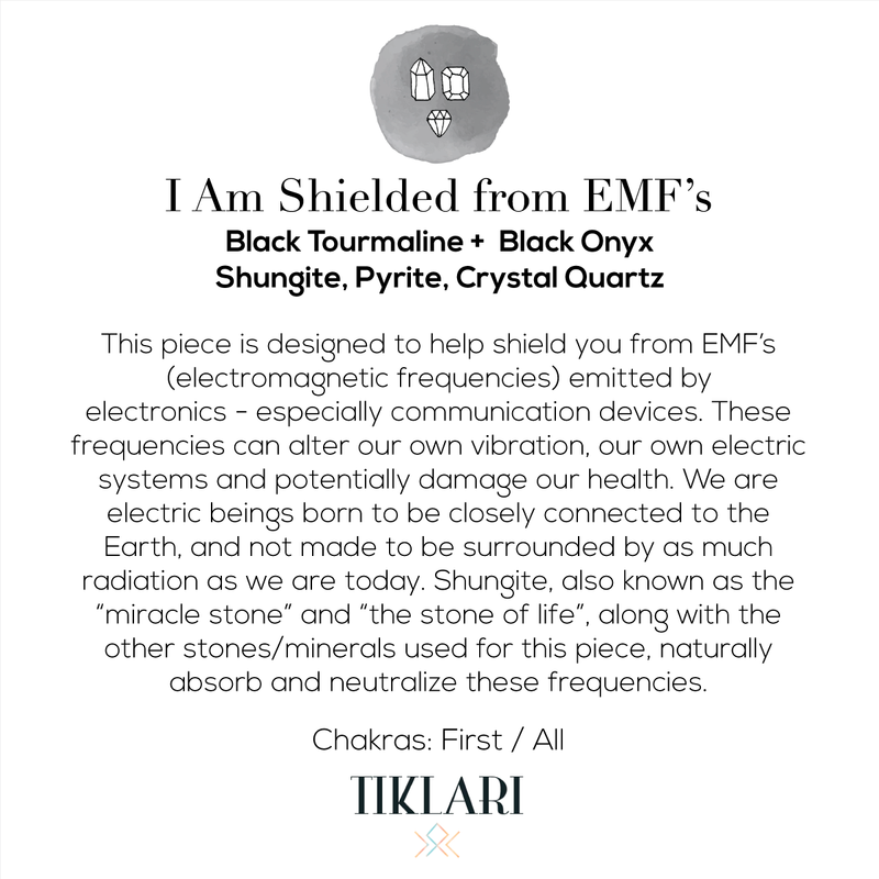 I Am Shielded From EMF's Mala Necklace