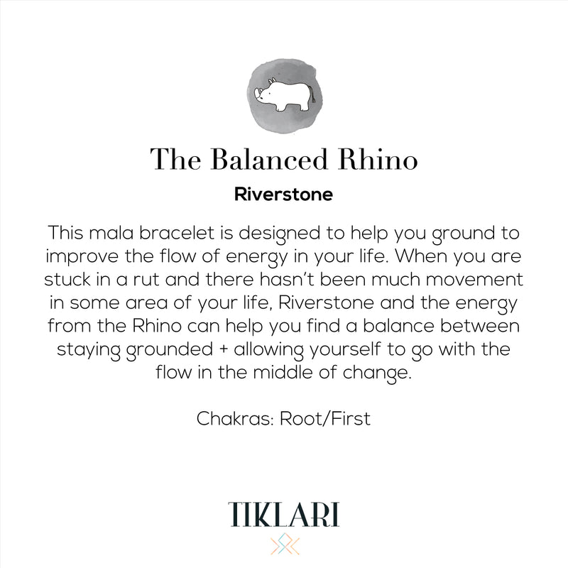 Balanced Rhino Initial Bracelet