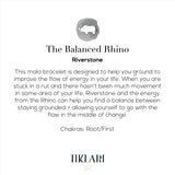 Balanced Rhino Initial Bracelet