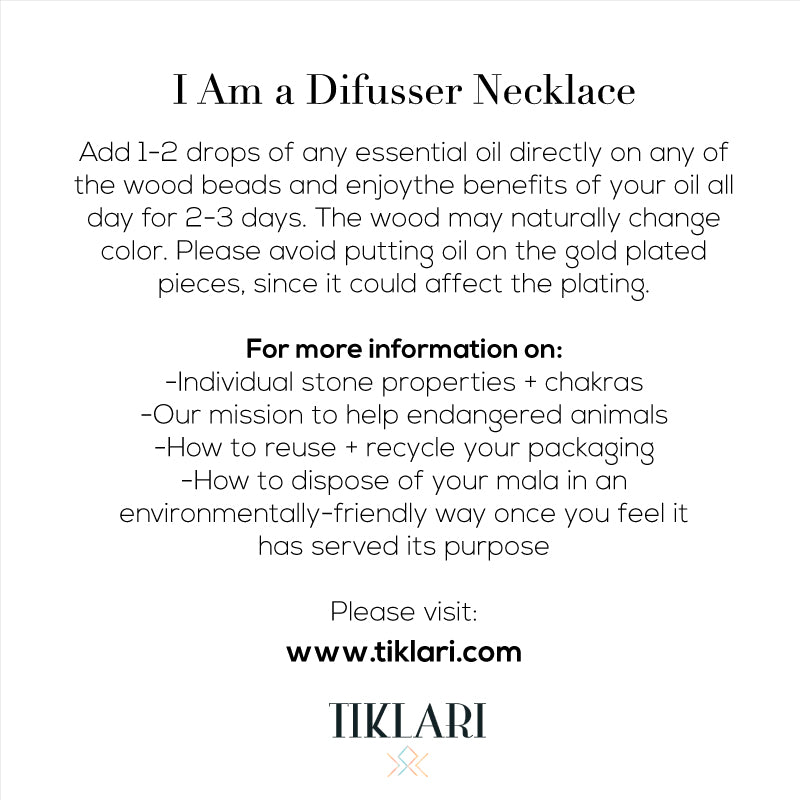 I Open My Heart Diffuser Mala Necklace
