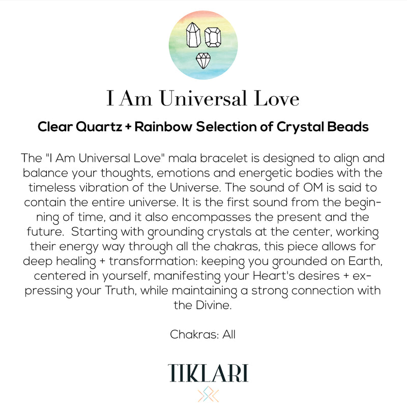 I Am Universal Love OM Mala Bracelet