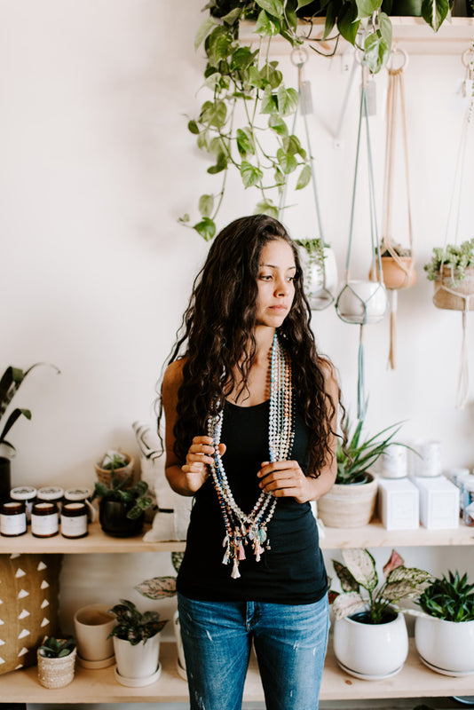 I Am Present and Balanced Mala Necklace