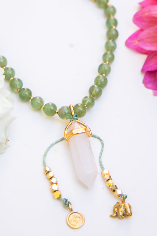 I Open My Heart Diffuser Mala Necklace