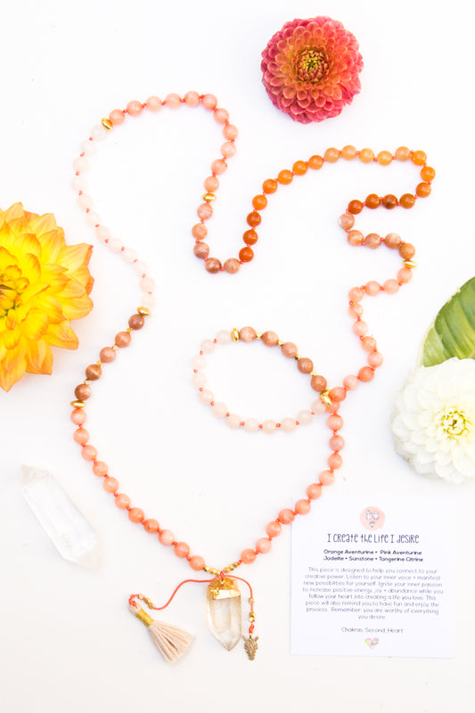 I Create The Life I Desire Mala Necklace
