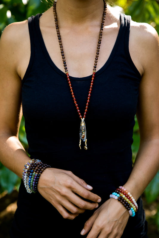 I Am Grounded & Aligned Mala Necklace