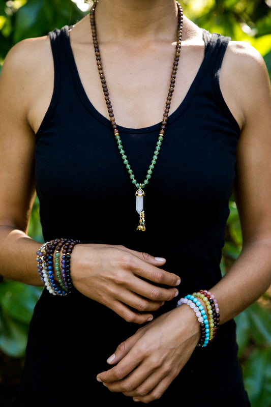 I Open My Heart Diffuser Mala Necklace