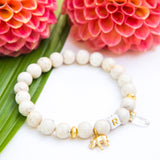 Balanced Rhino Initial Bracelet