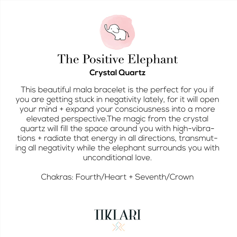 Positive Elephant Initial Bracelet