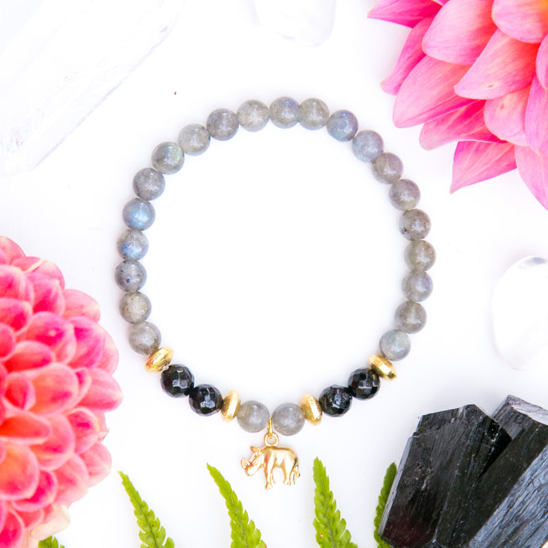 The Protective Rhino Mala Bracelet