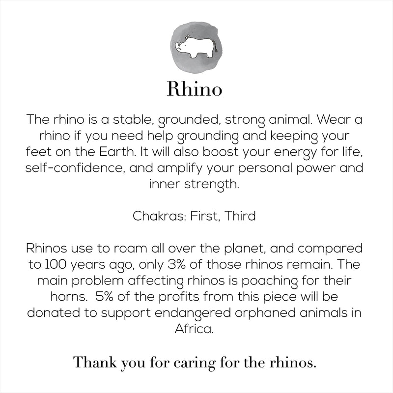 Strong Rhino Initial Bracelet