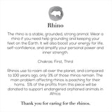 Strong Rhino Initial Bracelet