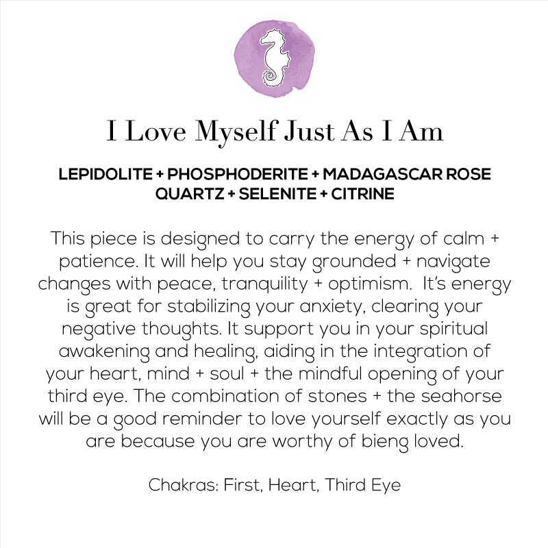 I Love Myself Just as I Am Mala Necklace