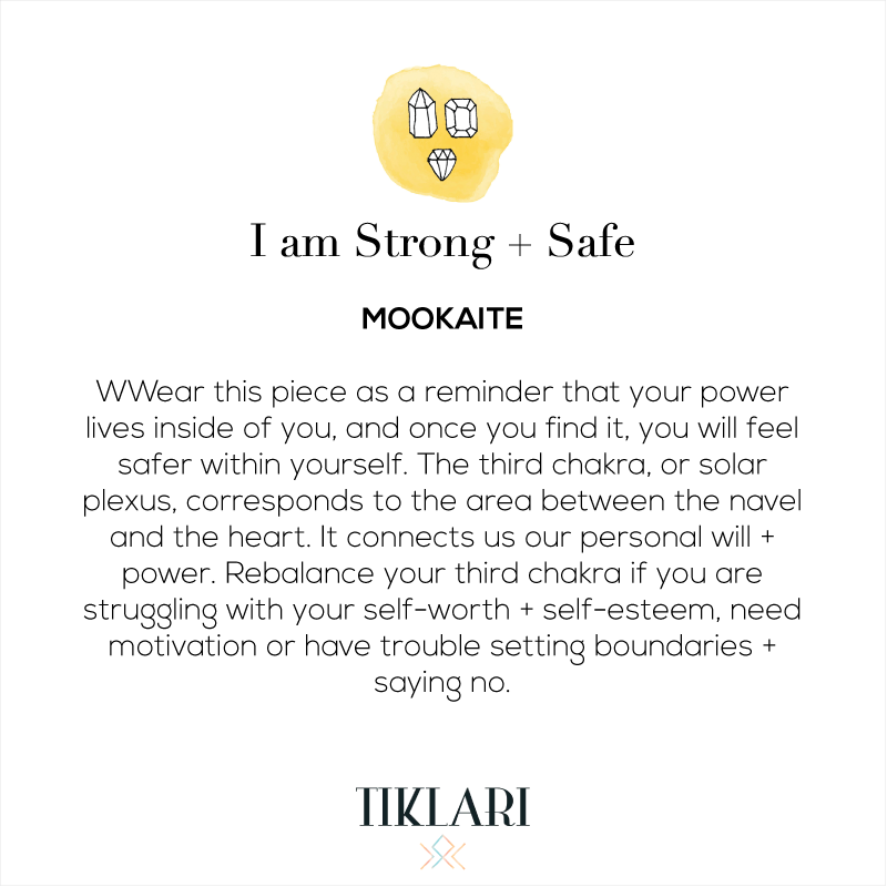 I am Strong + Safe: Third Chakra Diffuser Mala Bracelet