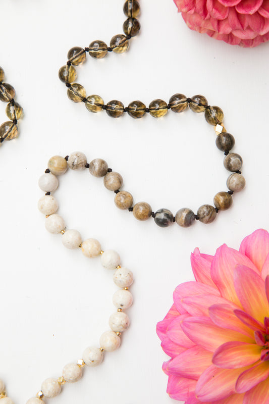 I Am Present and Balanced Mala Necklace
