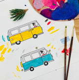 HAVE A BEAUTIFUL DAY - vw bus MINI CARD