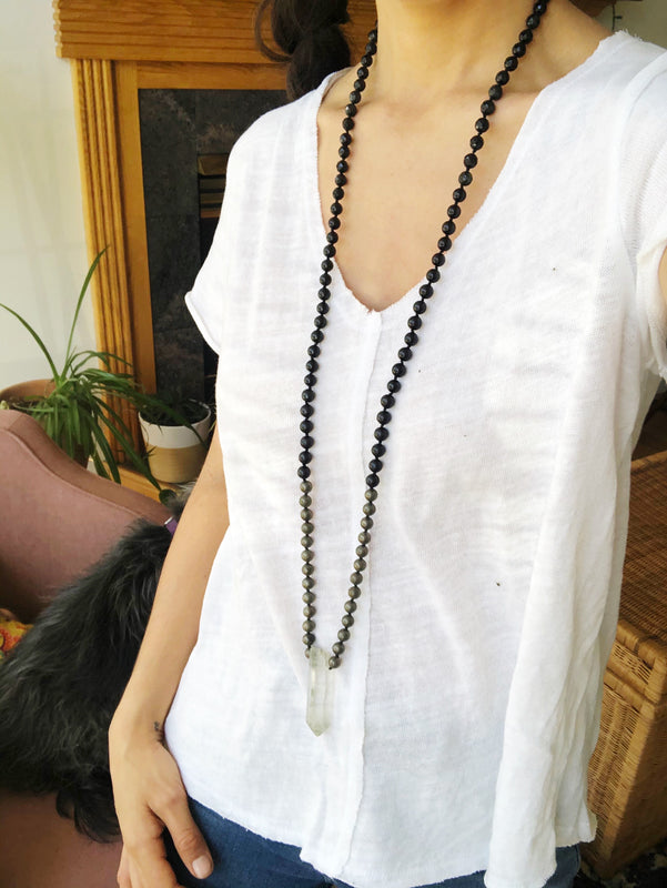 I Am Shielded From EMF's Mala Necklace