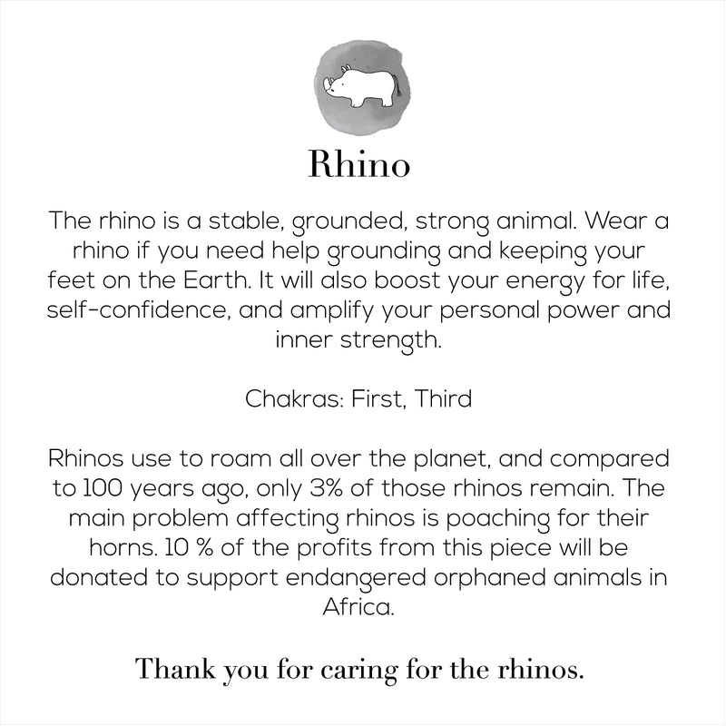 Balanced Rhino Initial Bracelet